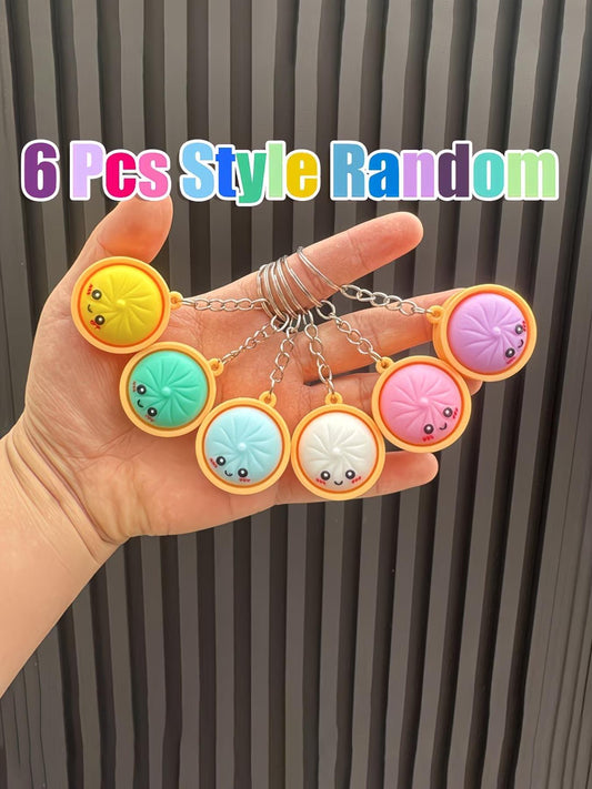 Cute dumpling squishy keychains for classroom rewards and party favors