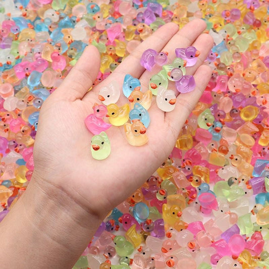 DumplingSquishys luminous little duck miniature figures for a kawaii mini figure display route