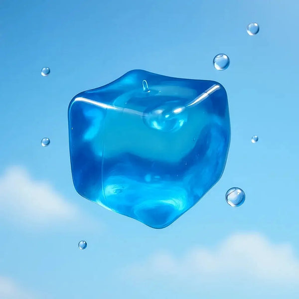 DumplingSquishys Crystal Cube Squishy – Blue Ice Block Stress Relief Toy – main product view