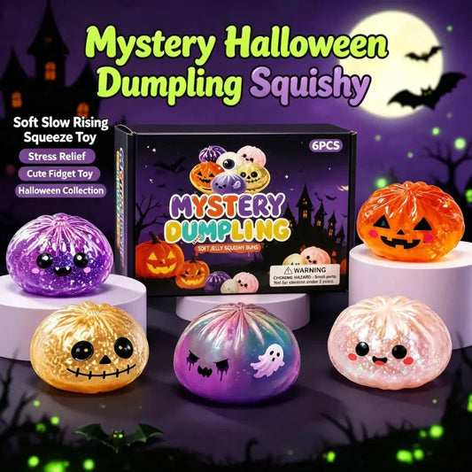DumplingSquishys Halloween Ghost Squishy Stress Relief Toy – Soft Squeeze Sensory Mochi Toy – main product view
