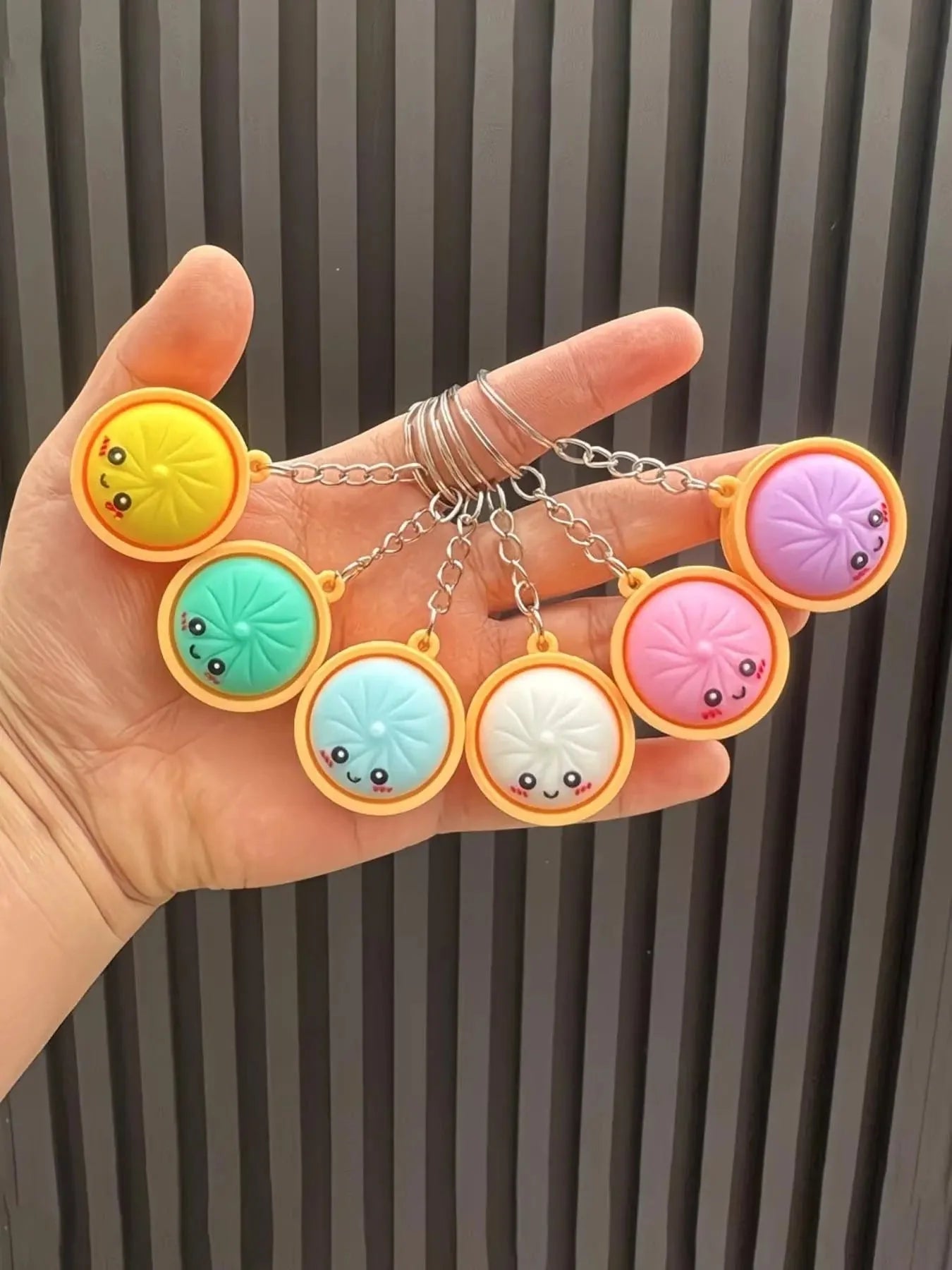 DumplingSquishys Mystery Bun Keychain – 1/6pcs Random Cute Squishy Toy – 6pcs 12pcs Cute Baozi Keychains Classroom – view 02