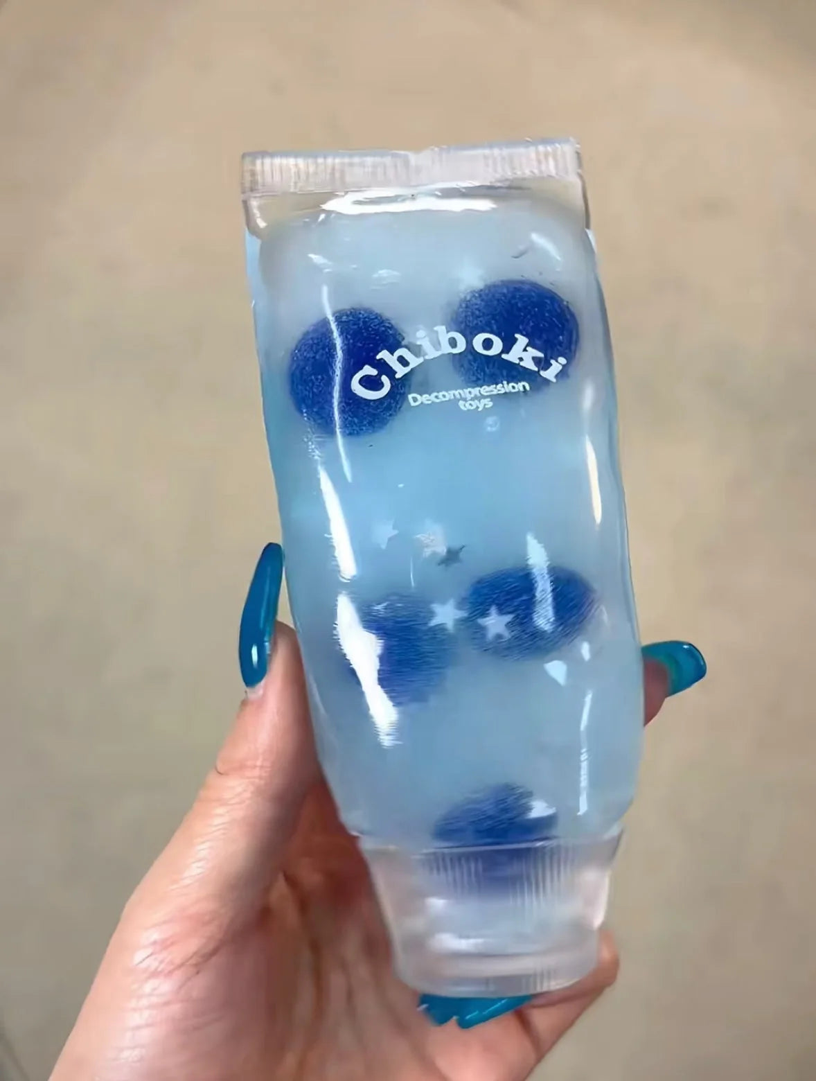 DumplingSquishys toothpaste shape handmade stress balls – close-up product detail