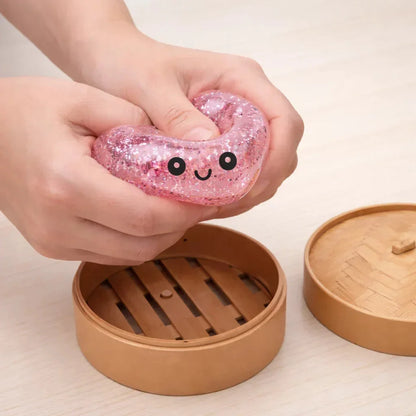 DumplingSquishys Mystery Bun Squishy – Blind Box Stress Relief Toy – shape and texture detail