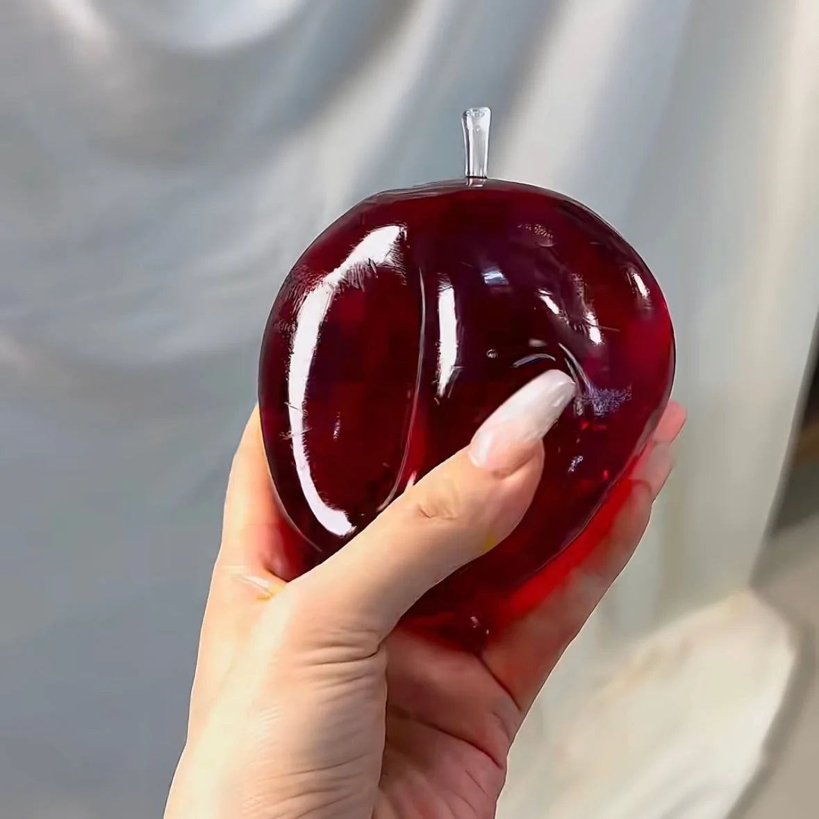DumplingSquishys apple shape vaseline base handmade stress balls – additional product view