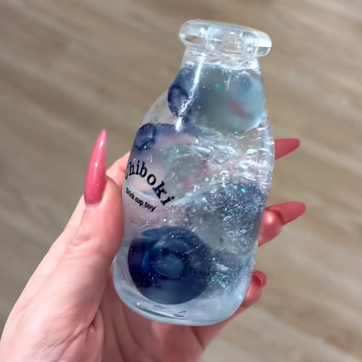 DumplingSquishys Bottle Pop Squishy – Mini Juice Bottle Stress Relief Toy – additional product view