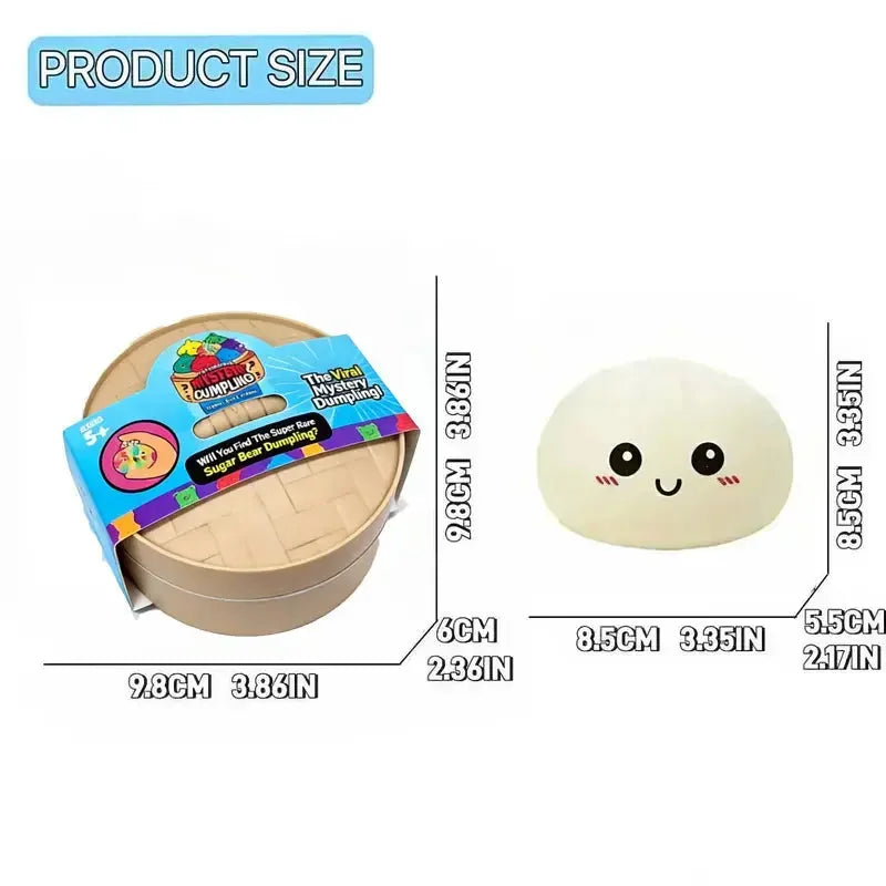DumplingSquishys Mystery Bun Squishy – Blind Box Stress Relief Toy – material detail view