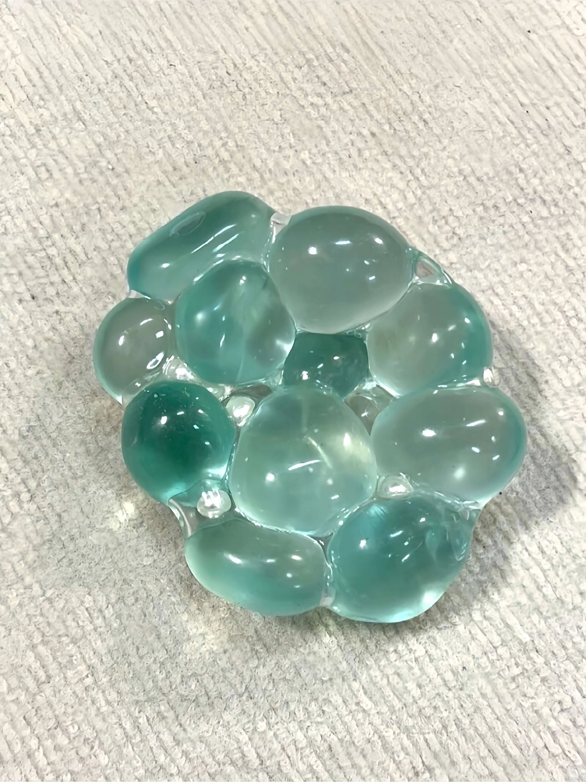 DumplingSquishys Gem Ball Squishy – Jumbo Grape Bead Stress Relief Toy – Glass Candy Jade Bead Vacuum Giant Handmade