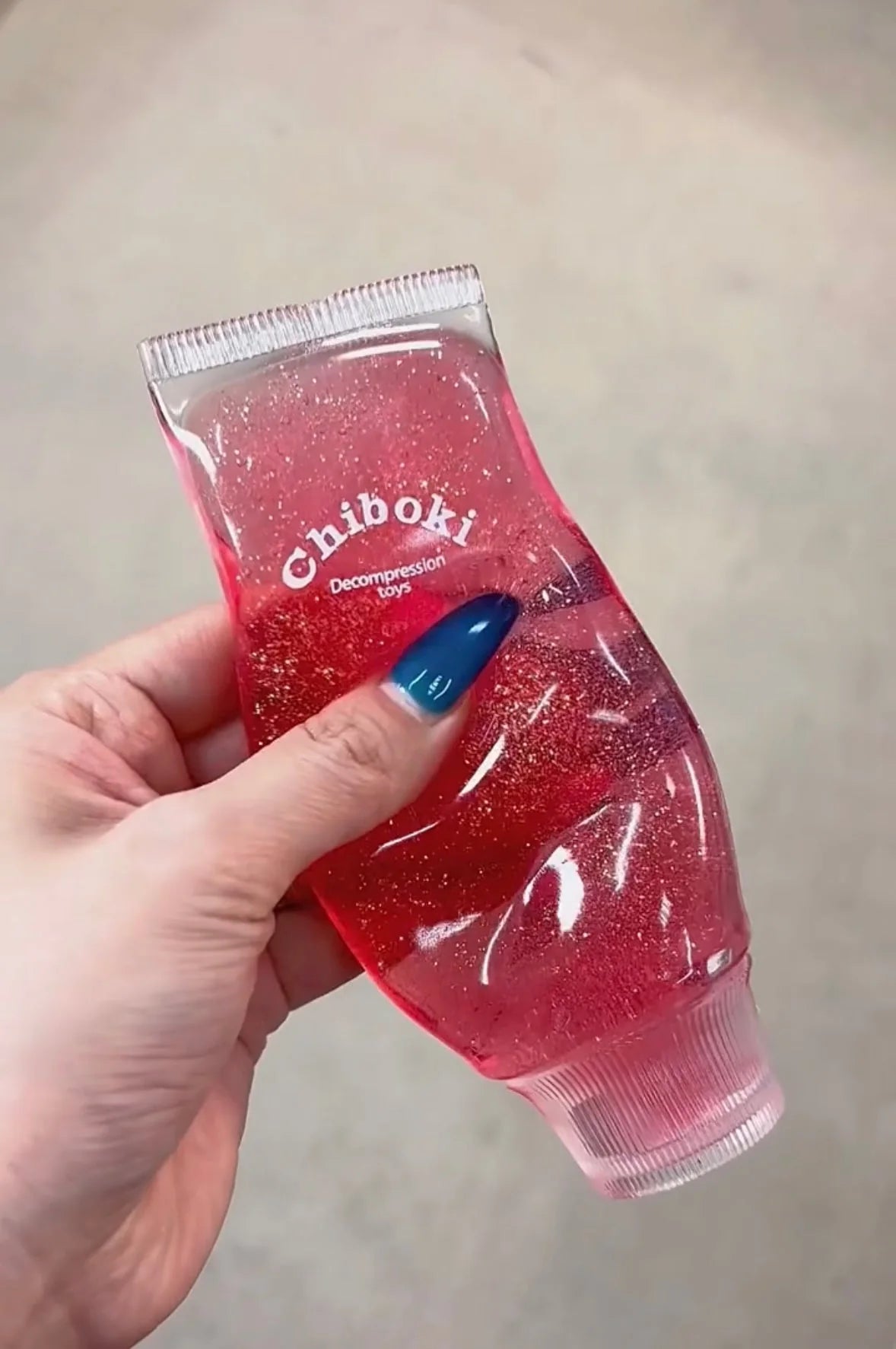 DumplingSquishys Bottle Pop Squishy – Sparkling Toothpaste Slime Stress Toy – material detail view