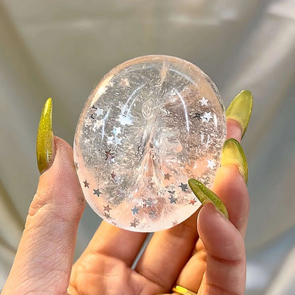 DumplingSquishys Gem Ball Squishy – Sparkling Crystal Stress Relief Toy – Transparent