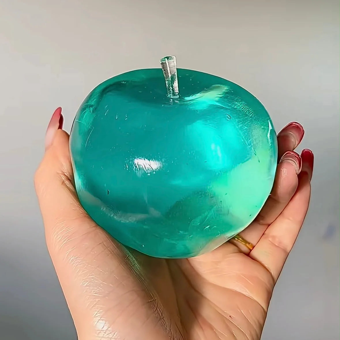 DumplingSquishys apple shape vaseline base handmade stress balls – product detail view 10