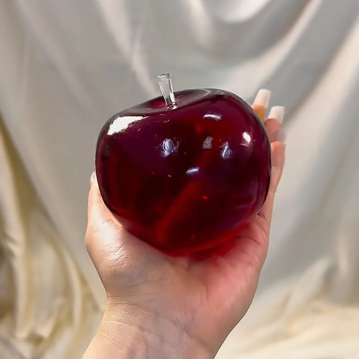 DumplingSquishys apple shape vaseline base handmade stress balls – product detail view 12