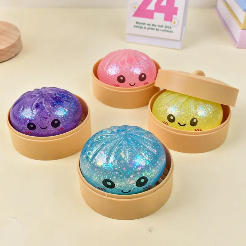 Glitter Series Expressive Big Dumpling Squishy - Blind Box