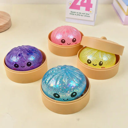 Glitter Series Expressive Big Dumpling Squishy - Blind Box
