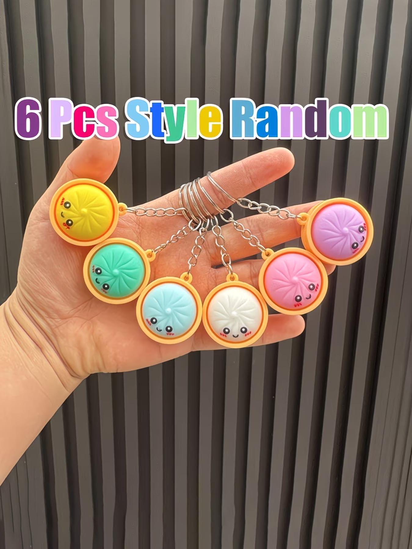dumplingsquishys Mystery Bun Keychain – 1/6pcs Random Cute Squishy Toy