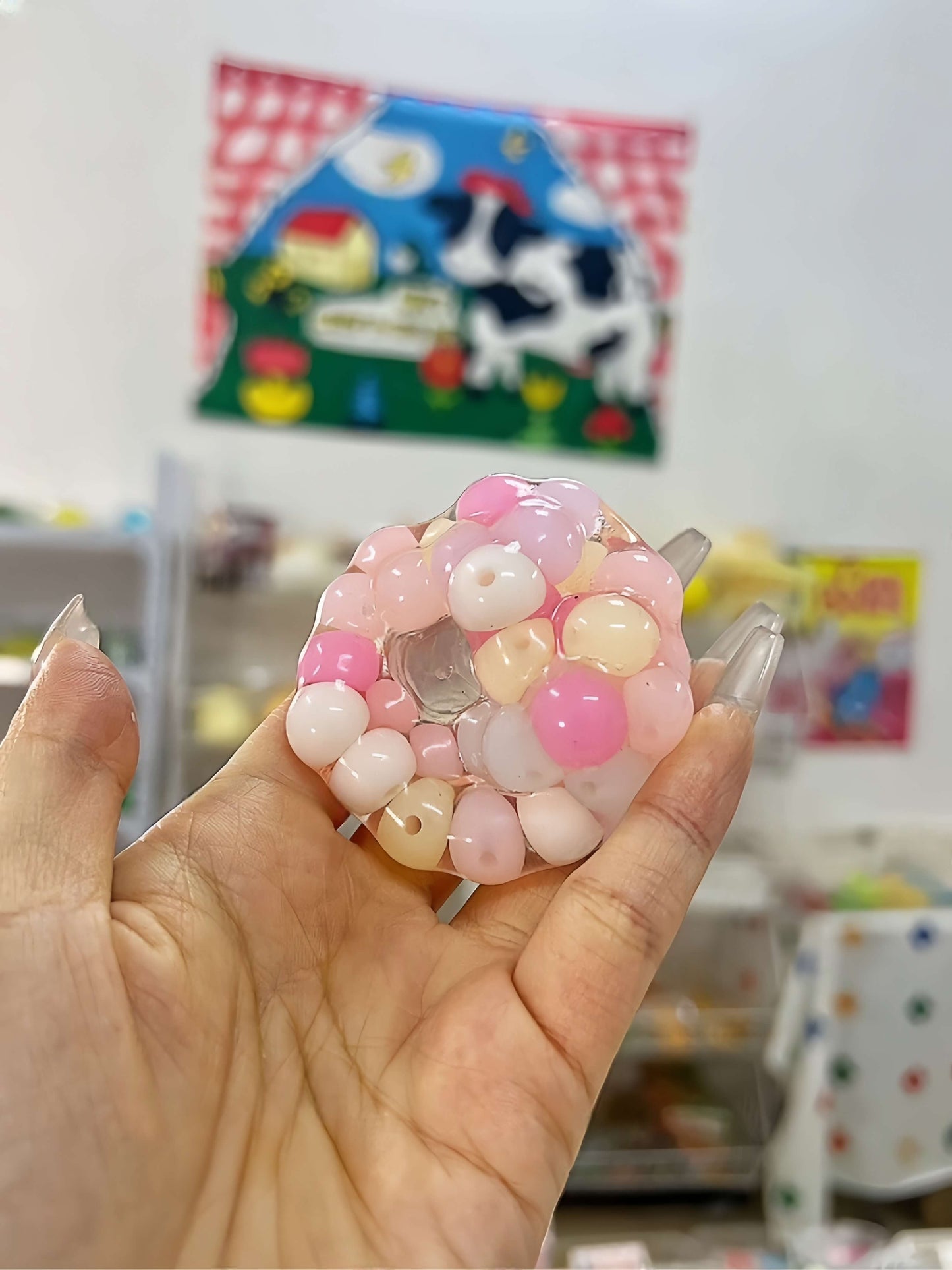 [CHIBOKI]Pearl Squishy Ball – Handmade Stress Relief Toy for All Ages | Pearl Ball