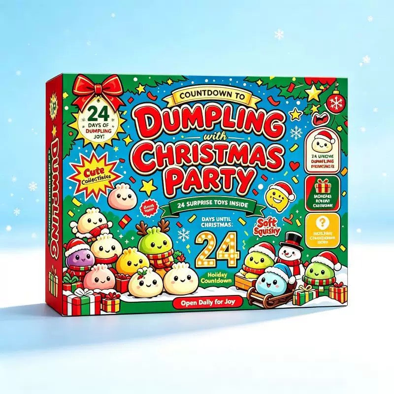 Christmas Squishy Advent Calendar - 24 Surprise Toys