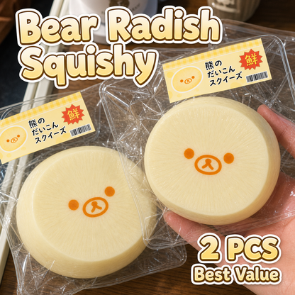 Bear Radish Squishy Toy - Frozen Butter Feel, Soft Stress Relief Toy