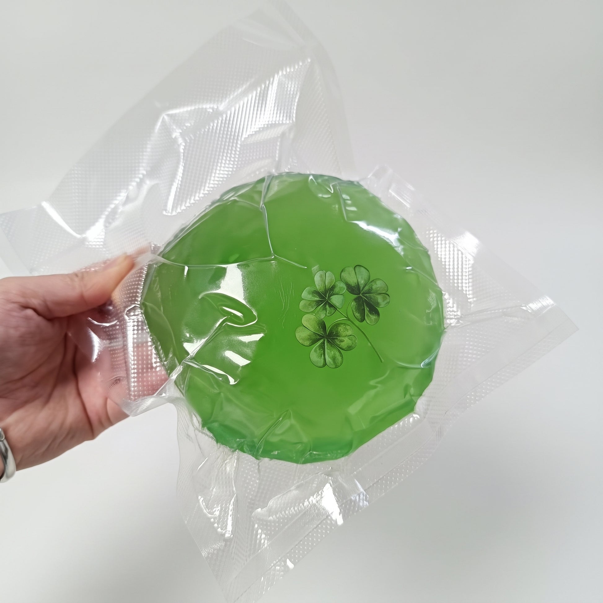 DumplingSquishys lucky green clover coconut oil soap base squishy