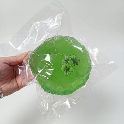 DumplingSquishys lucky green clover coconut oil soap base squishy