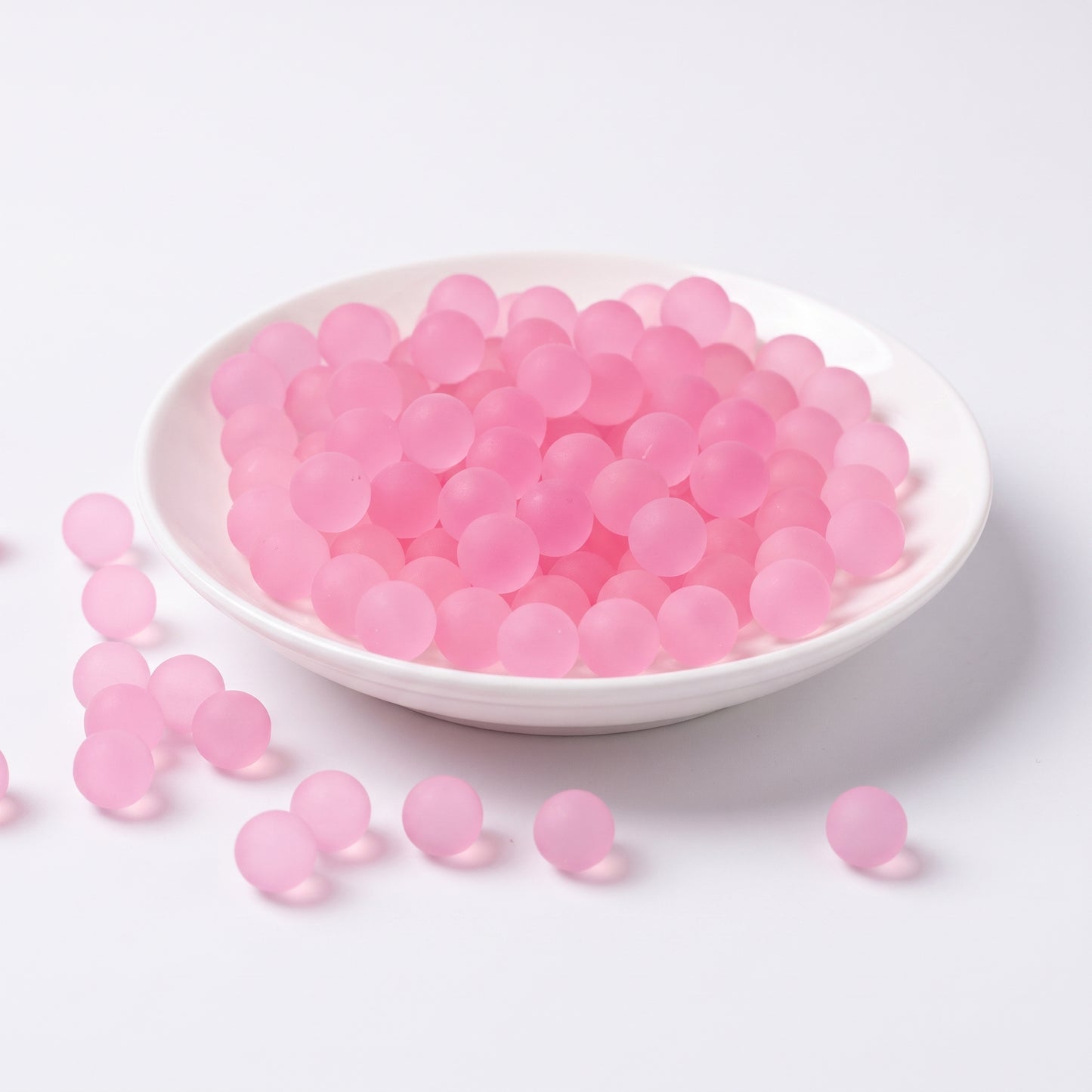 DumplingSquishys bubblegum pink frosted jelly ball fidget toy