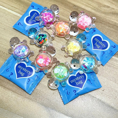 Luminous Glitter Turtle Mystery Bags - Glow in the Dark Miniature Sea Turtle Figurines | Kawaii Desk Decor & Sensory Su…